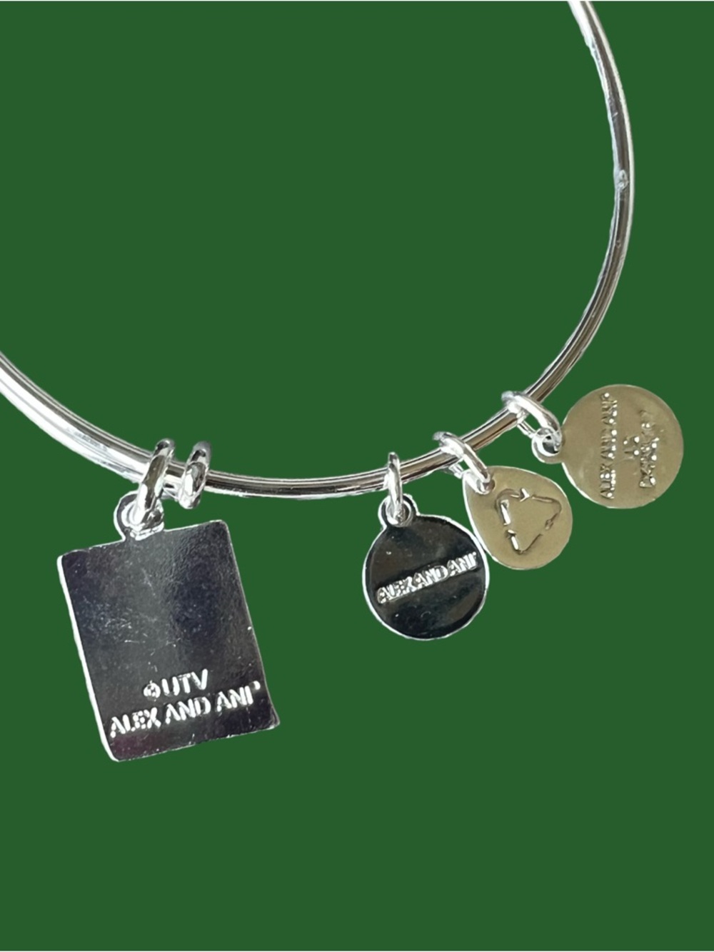 Nutcracker Christmas Silver Tone Charm Bangle by Alex and Ani - Picture 3 of 4